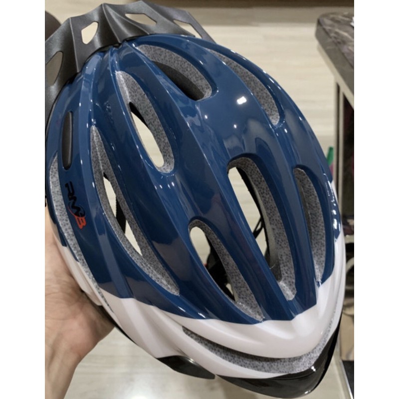 Helm Sepeda Premium RMB WP 05 Windproof Lens Roadbike Balap MTB Gunung folding PVC Sheel Element-Grey Blue