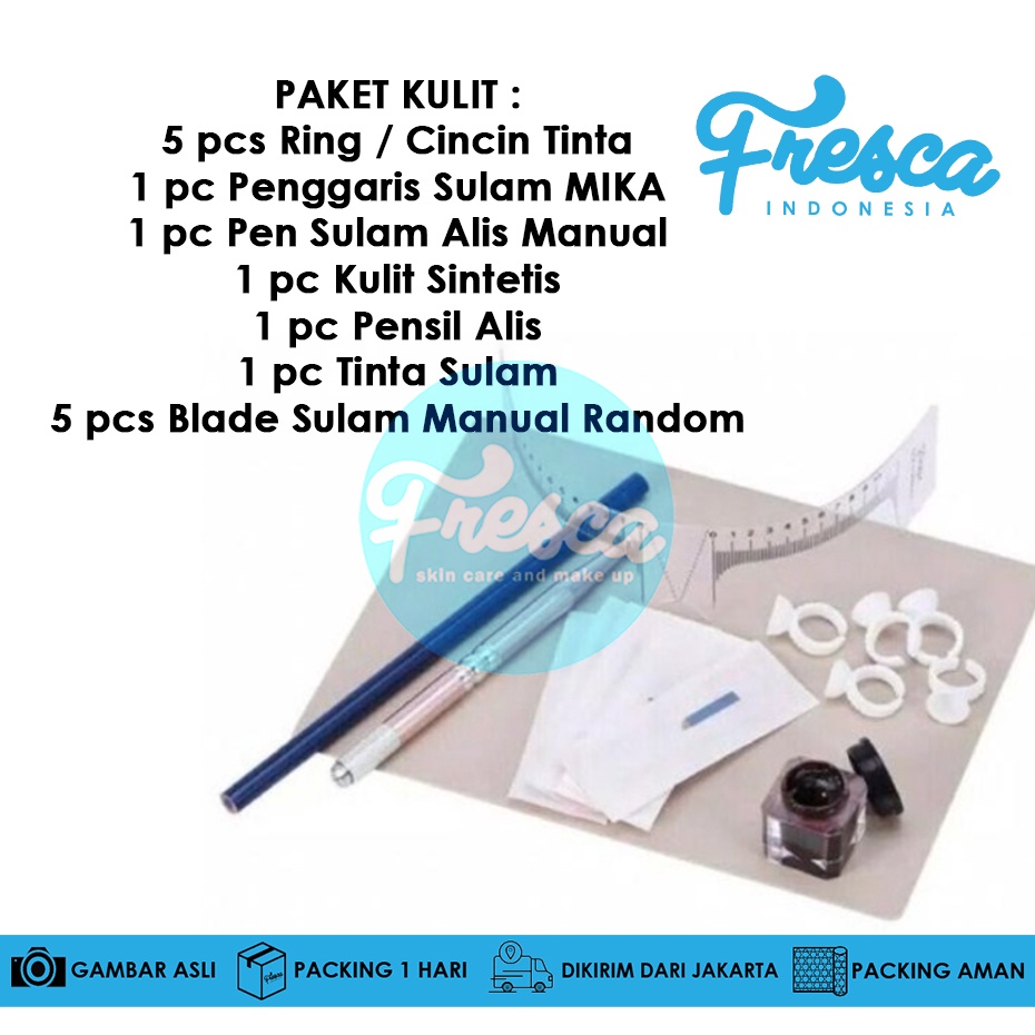 Paket Alat Sulam Alis Manual Microbalding Paket Lengkap Belajar Sulam / Kit Practice Microblading
