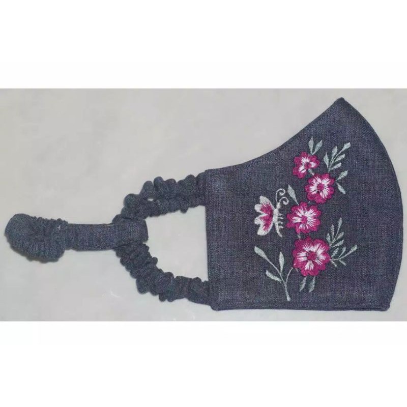 Masker Bordir Cantik | Masker Kain Hijab | Masker Fashion Wanita