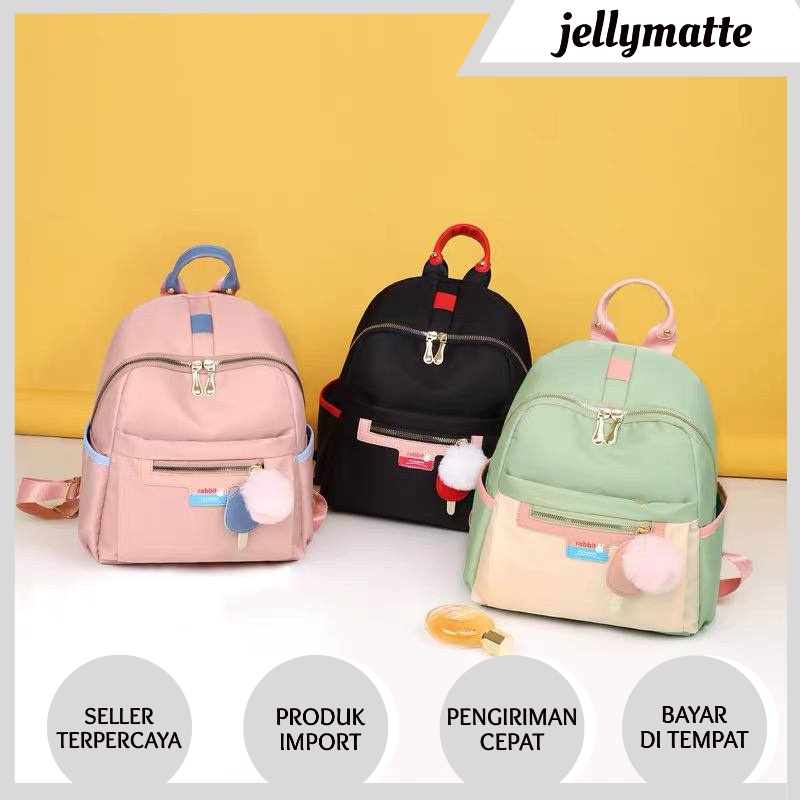 TAS RANSEL BACKPACK WANITA FASHION KOREA IMPORT 3018 ANTI AIR SEKOLAH KULIAH KERJA TERBARU MODEL FASHION WEEK JAKARTA