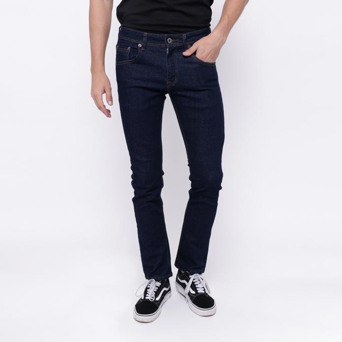 Edwin Celana Jeans Slim Fit Pria Panjang  Dark Blue La 05 - Biru, 28 Best Quality