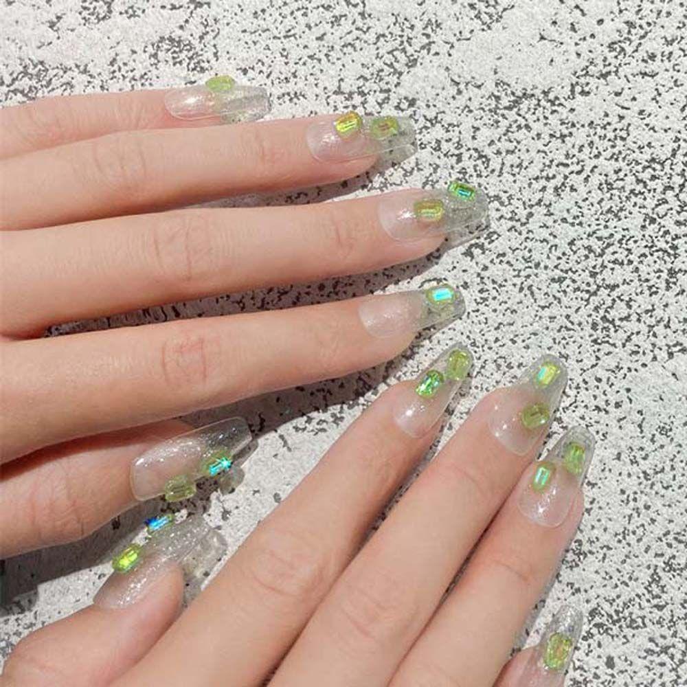 Agustina Aurora Nail Art Rhinestones Warna-Warni Fashion Symphony Candy Color Nail Ornament 3D Perhiasan Kuku