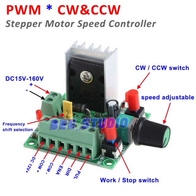 12V-24V Stepper Motor Driver Controller PWM Pulse Signal Generator Speed Control 