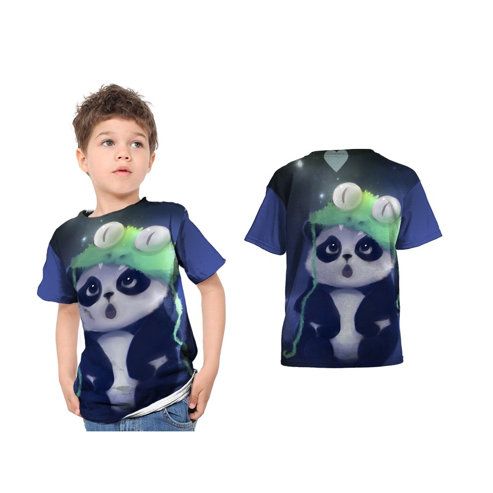 [Riashop] Kaos PANDA  Anak | Kaos Panda Lengan Pendek | Kaos Panda