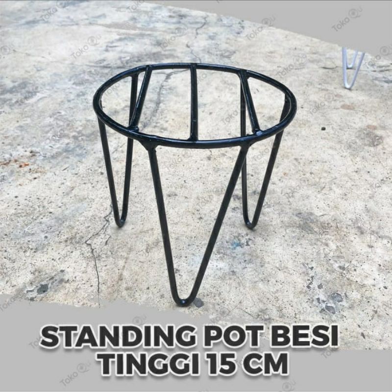 STANDING POT RAM MINI D 15CM TINGGI 15 CM BESI SNI