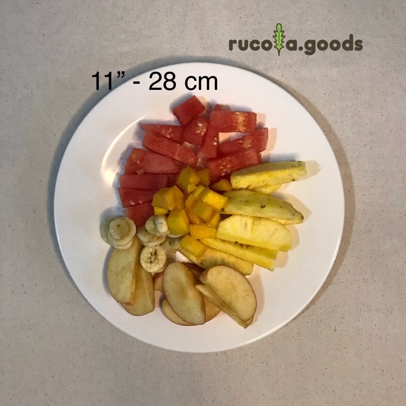 Piring Keramik 11inch 28cm Putih Polos Dinner Plate Hotel Steak Plate