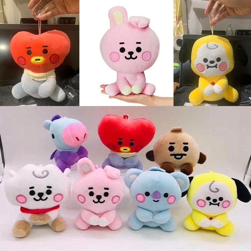 7pcs / Set Boneka Kartun Kpop   20cm Bahan Plush Untuk Dekorasi / Hadiah Anak