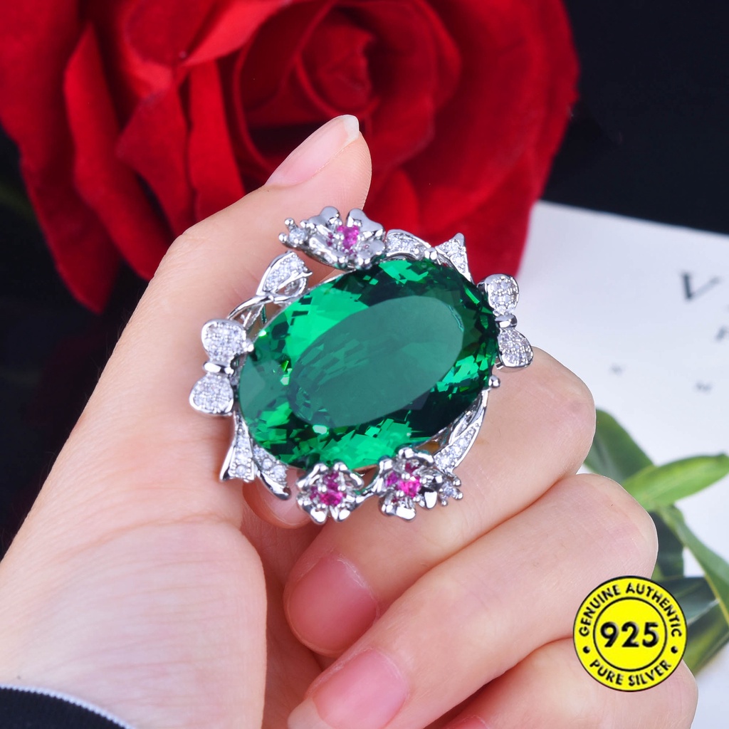 Cincin Model Terbuka Adjustable Ukuran 20x30cm Dengan Permata Berwarna Untuk Wanita