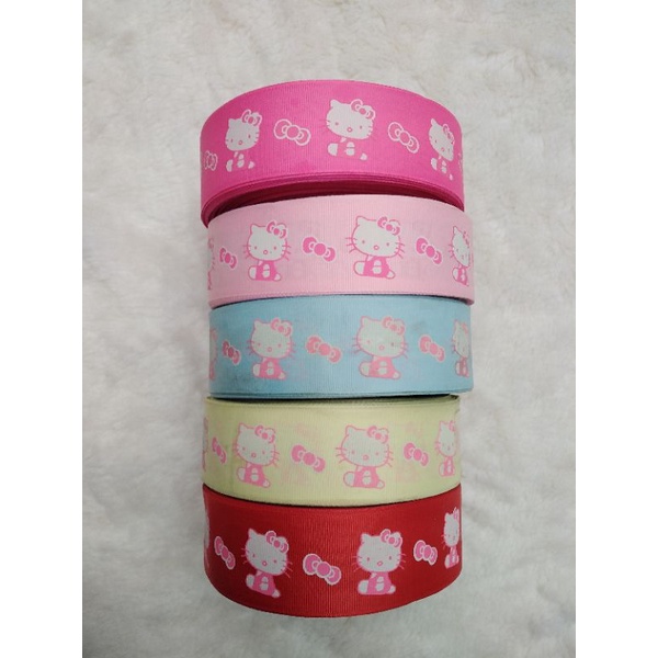 Pita grossgrain 4 cm motif hello kitty per meter / 10 yard