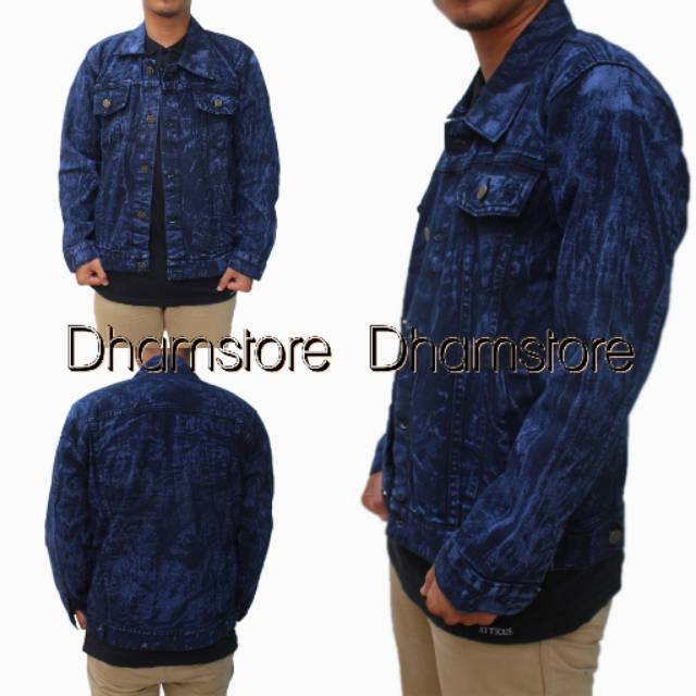 Jaket Jeans Sandwash Pria