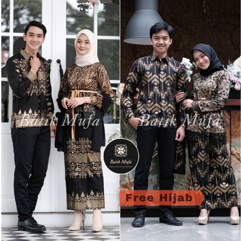 (ADA JUMBO!) kebaya batik couple NAWANG &amp; KINTANA KEBAYA MODERN Kebaya untuk wisuda kebaya Lamaran kebaya tunangan