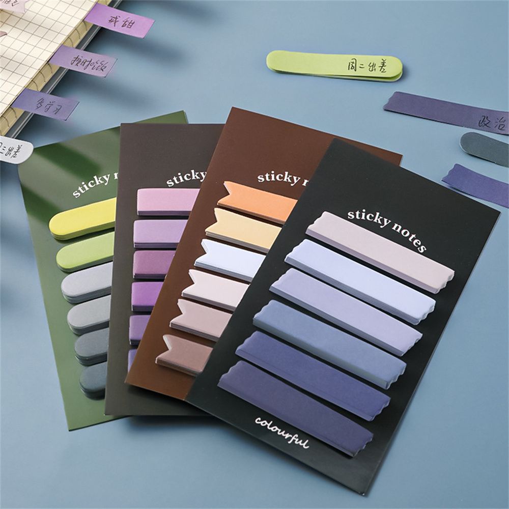 Lanfy 120 Lembar Sticky Note / Memo Pad Aneka Warna Morandi Untuk Kantor / Sekolah