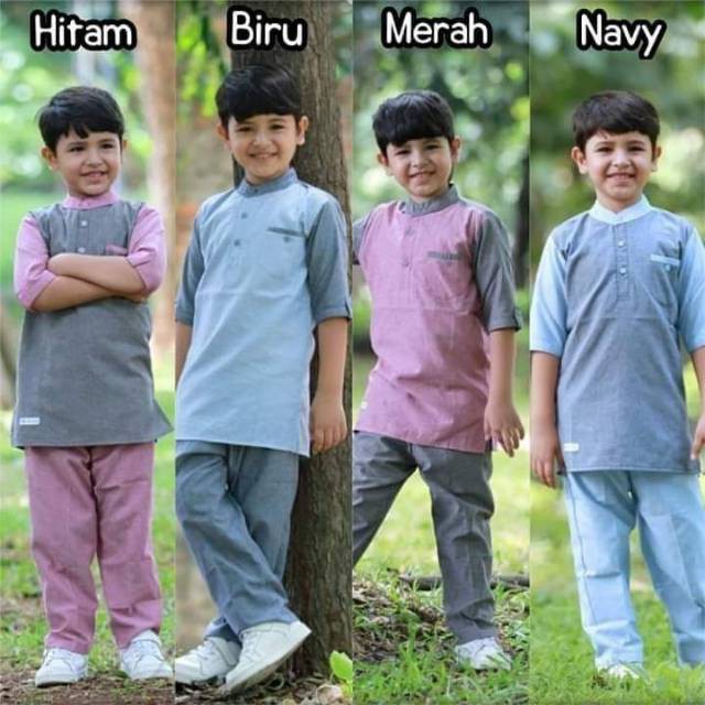 Koko Anak Junior ( 6-10th) Kurta Nubi / Set Koko Anak / Baju Muslim Anak