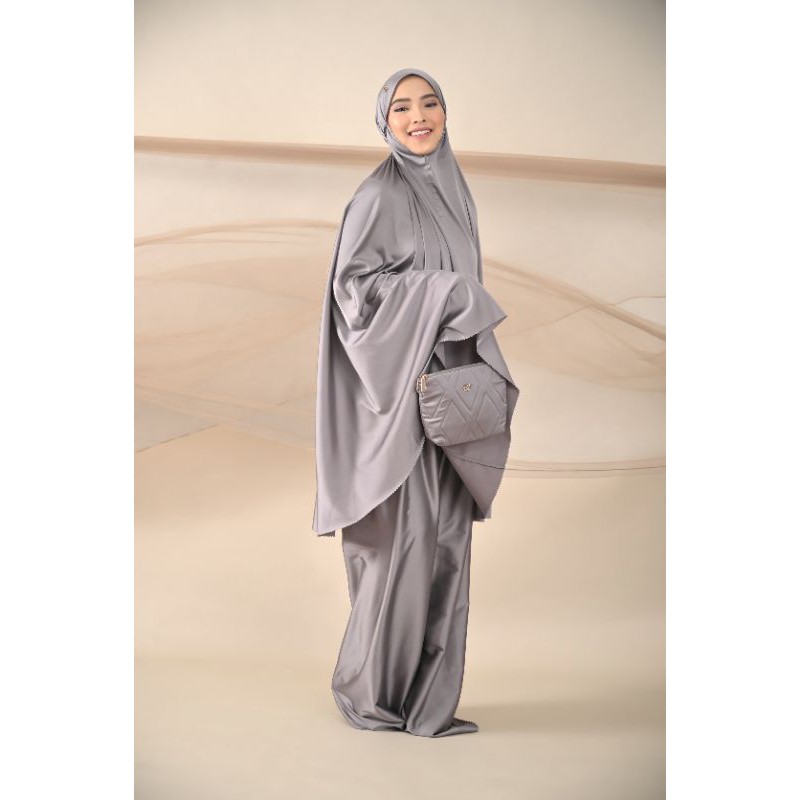 MECCA PRAYER SET / MUKENA WARNA ASH LOCAL.ID LOCAL ID