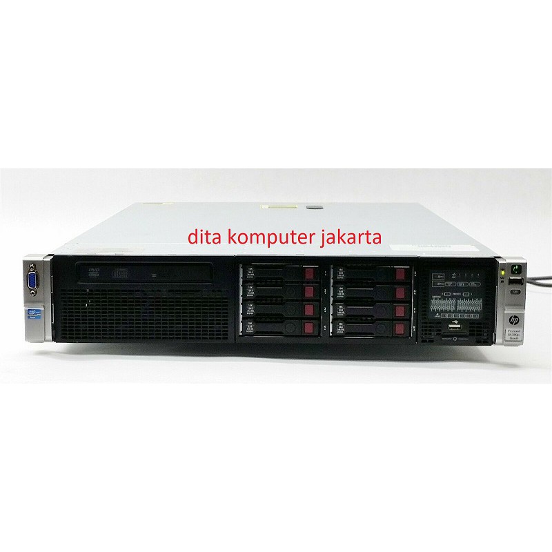 server hp proliant dl 380 G8 prosesor 24core hdd9 00GB X4 ram 128gb railkit