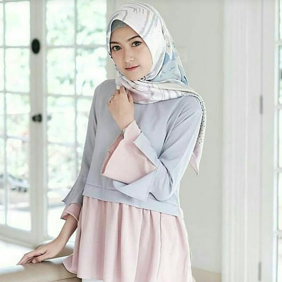 MONALISA - Baju Setelan Wanita Kekinian Jumbo Terbaru Import Dewasa Korea Murah  Kondangan Fashion Muslim Terbaru 2022 Model Jahitan Adem Stelan Cewek Busui Modis Bahan Tebal Modern Moderen Remaja Korean Style Hijab