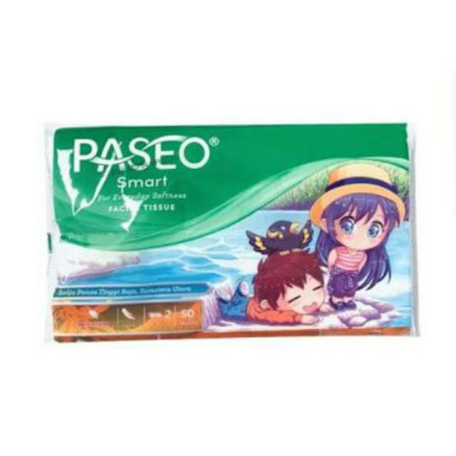 Tissue Paseo Smart Travel pack 1pack Isi 50 Lbr Tisue Tisu 2 Ply / Passeo Facial