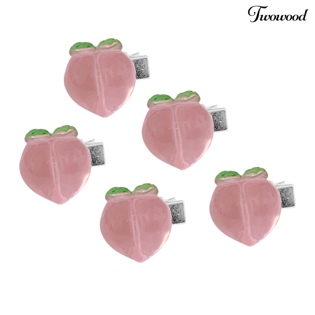 1 / 5 Pcs Jepit Rambut Bentuk Bunga Bahan Metal Anti Slip