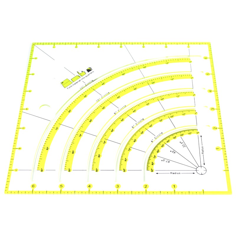 Penggaris Jahit - Penggaris Quilting Dan Patchwork Non Slip Circle Cutter KT-90