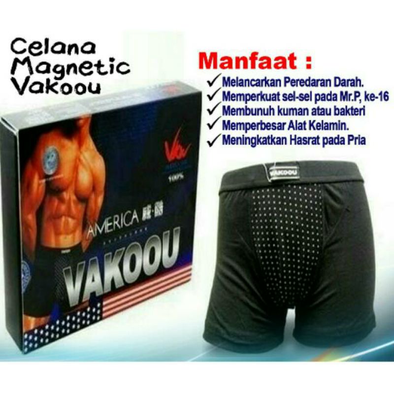 (BESAR) VAKOOU CELANA DALAM KESEHATAN PRIA ORIGINAL AMERICAN VAKOOU MAGNETIC FIBER