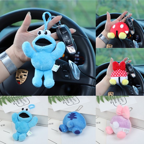 Boneka Stitch Mickey Minnie Mouse Elmo Daisy MINI Gantungan Kunci