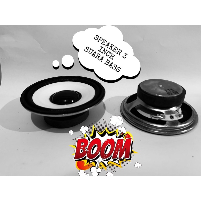 SPEAKER 3 inchi WOOFER BASS SPEKAER MUSIC BOK, MIC 4ohm 5watt