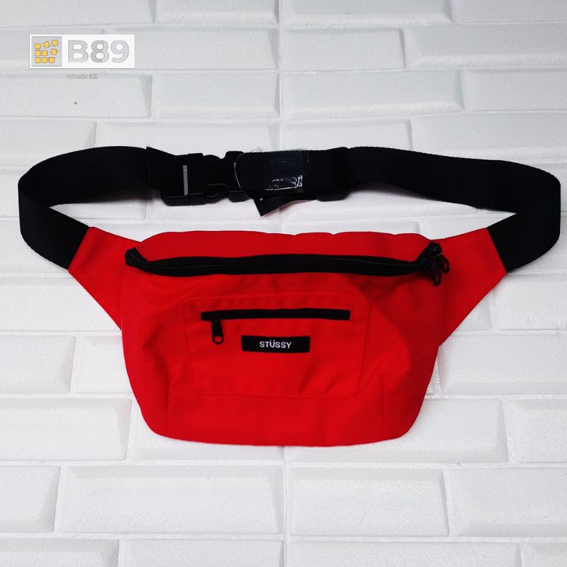 TAS PINGGANG STUSSY FANNY PACK ORIGINAL - RED
