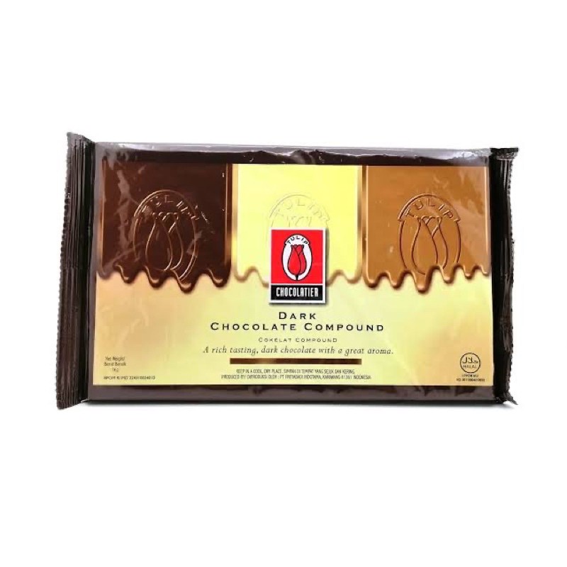 

TULIP COMPOUND 1KG/ Cokelat Batang/ Coklat Blok (DARK/ MILK/ WHITE)