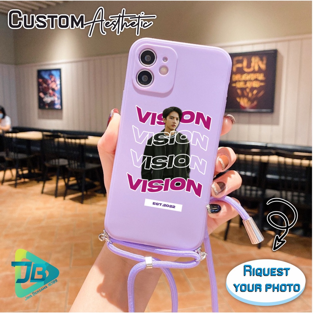 CUSTOM SOFTCASE SILIKON SLINGCASE TALI LANYARD STRAP PHONE MACARON PELINDUNG KAMERA CUSTOM AESTHETIC OPPO VIVO SAMSUNG XIAOMI REALME IPHONE ALL TYPE JB5525