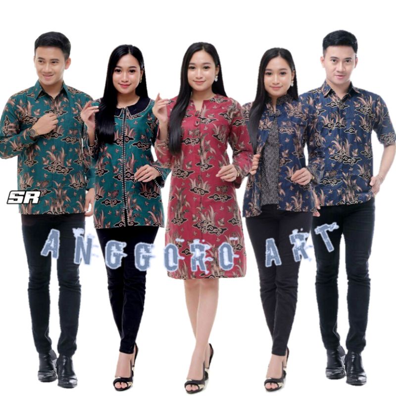 BATIK COUPLE MODERN SARIMBIT BATIK COUPLE BLOUSE TUNIK BATIK COUPEL COPLE COPEL PASANGAN MAURA COUPLE