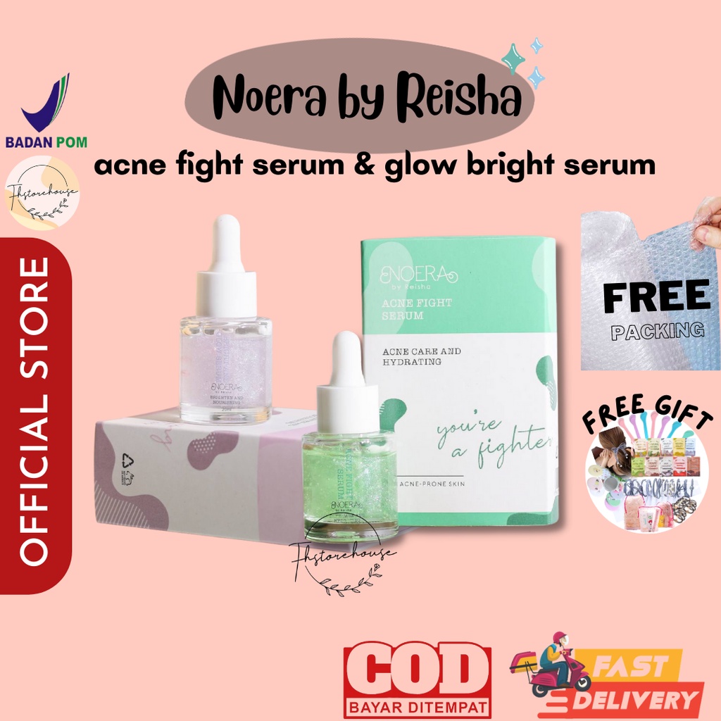 [BUY 1 GET 1 GIFT] READY Noera Acne Fight Serum Wajah BPOM Noeraskincare Anti Acne Obat Jerawat