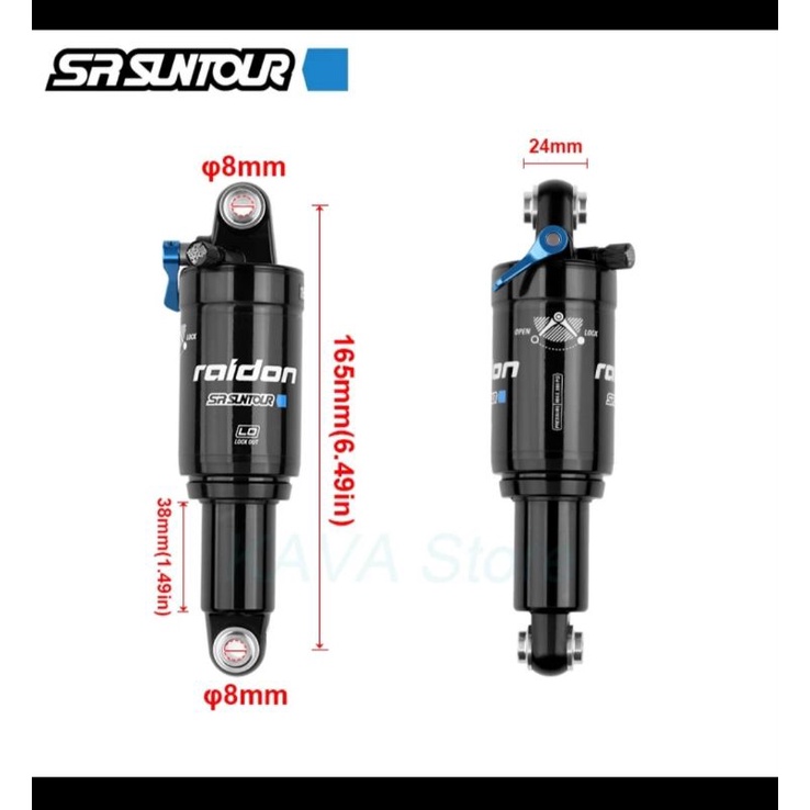 suntour raidon rear shock air suspension