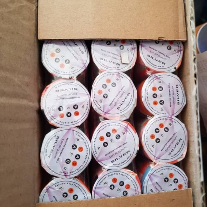 

Grosir Thermal paper Roll / kertas Termal 57 X 30 coreless Elegan