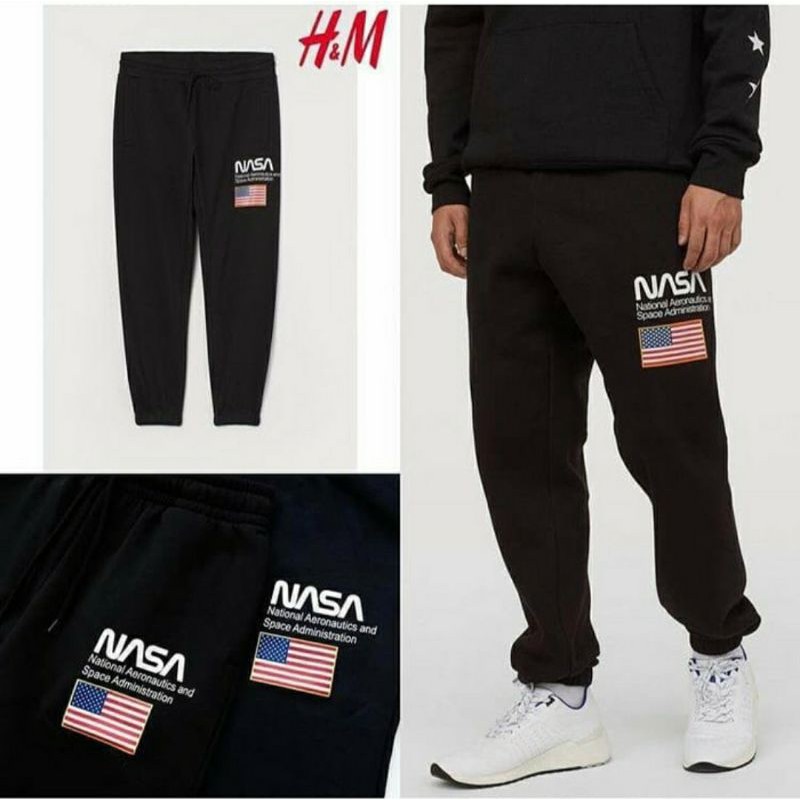 Celana jogger pants h&m nasa unisex original 100%