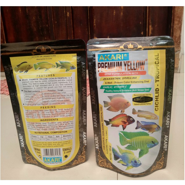 Akari Premium Yellow Cichlid Tropical 100gr Makanan Pelet Ikan Cichild