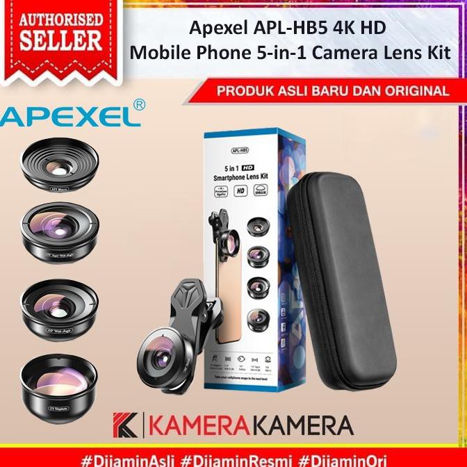 APEXEL APL-HB5 4K HD Mobile Phone 5-in-1 Camera Lens Kit