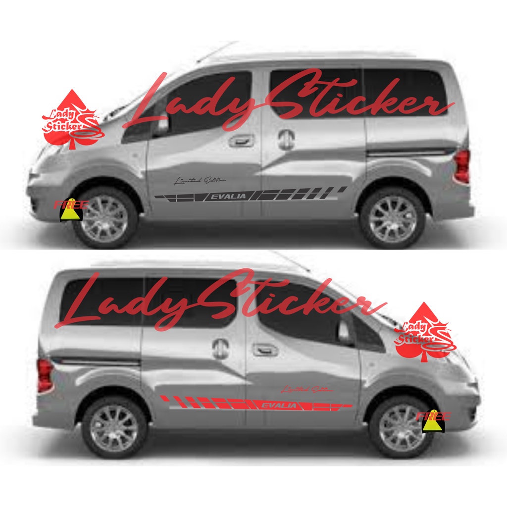 CUTING STICKER STIKER MOBIL EVALIA STICKER LIST SISI SAMPING MOBIL NISSAN EVALIA