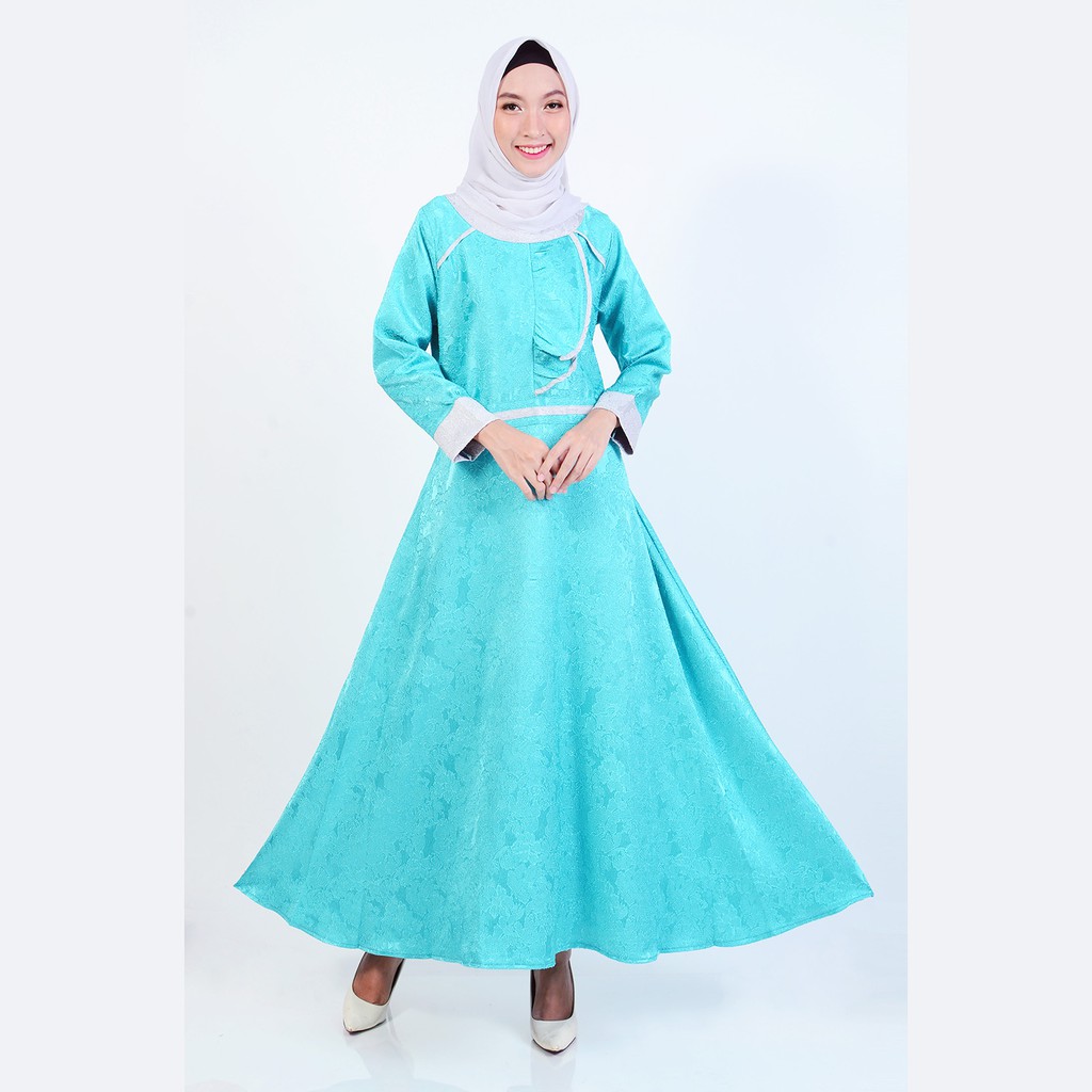 Long dress gamis maxi Premium Kombinasi lengan Panjang - XSHOP Jasmin