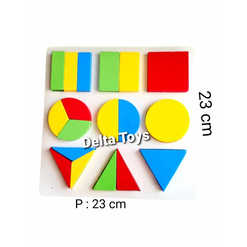 Mainan Edukasi  Puzzle chungky FRAKSI 9 Kado ultah ulang tahun mainan Anak laki perempuan Bayi 3 4 5