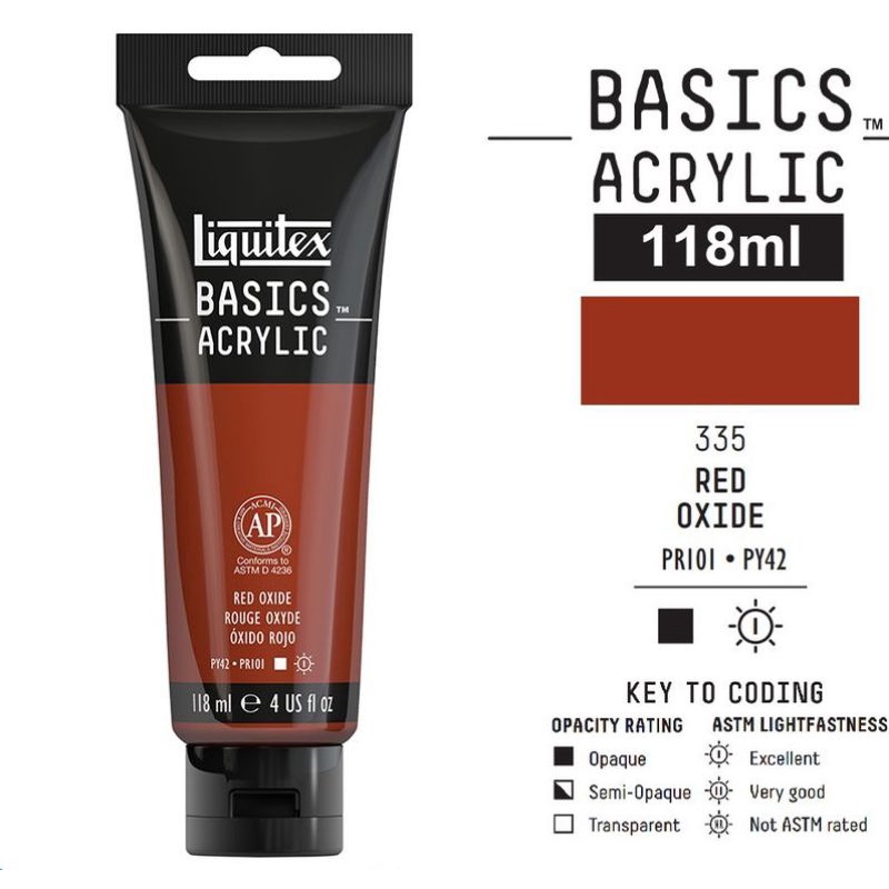 

LIQUITEX BASICS ACRYLIC COLOUR 118 ML RED OXIDE