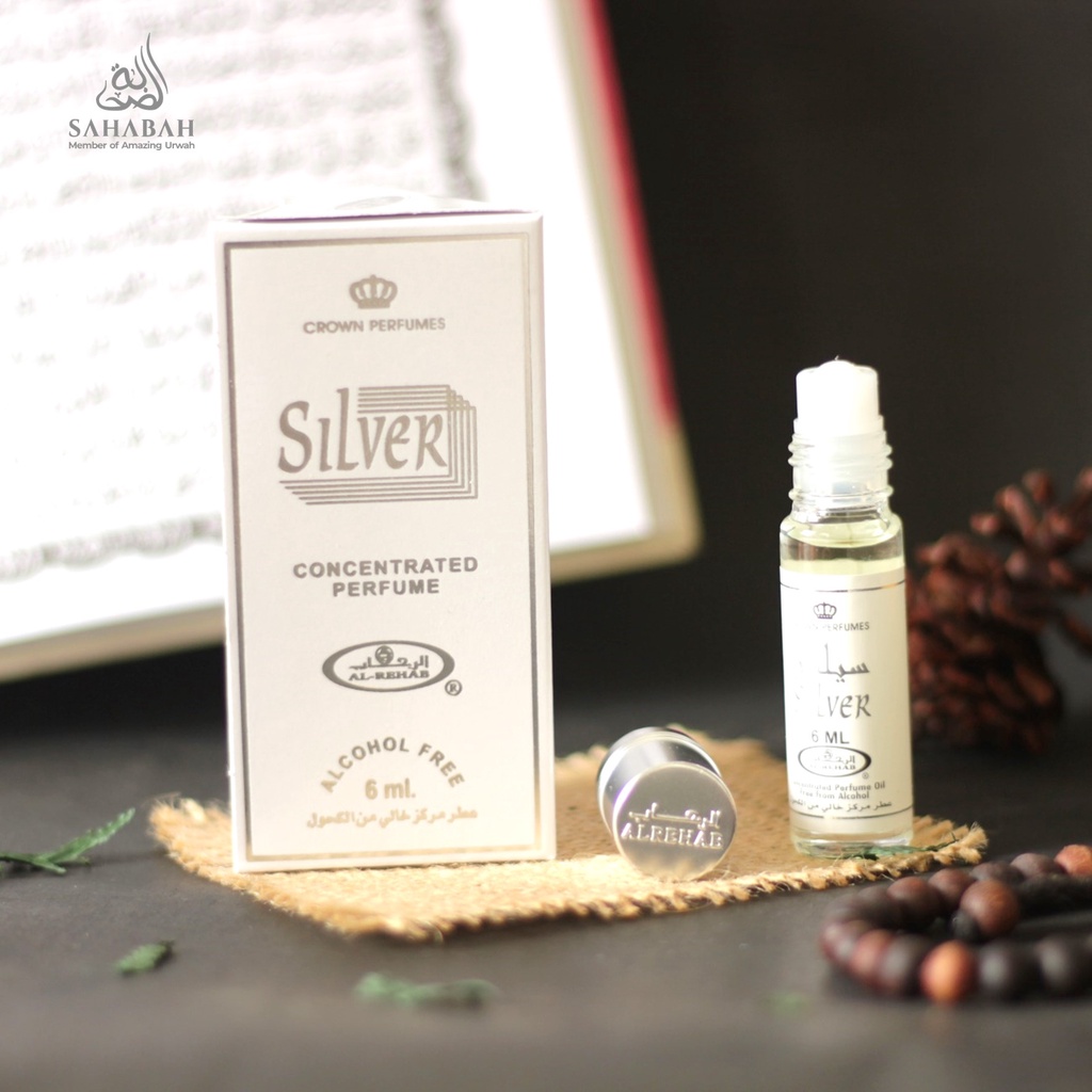 Parfum Al Rehab SILVER Roll On 6 ML Non Alkohol / SILVER Al Rehab / Al Rehab Original /Al Rehab Roll