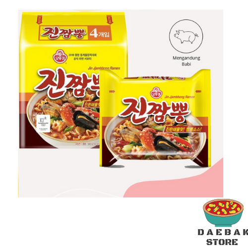 

Ottogi Korea Jin Jjampong Ramyeon Hot Spicy Noodle 130 Gr Mie Kuah Korea Pedas