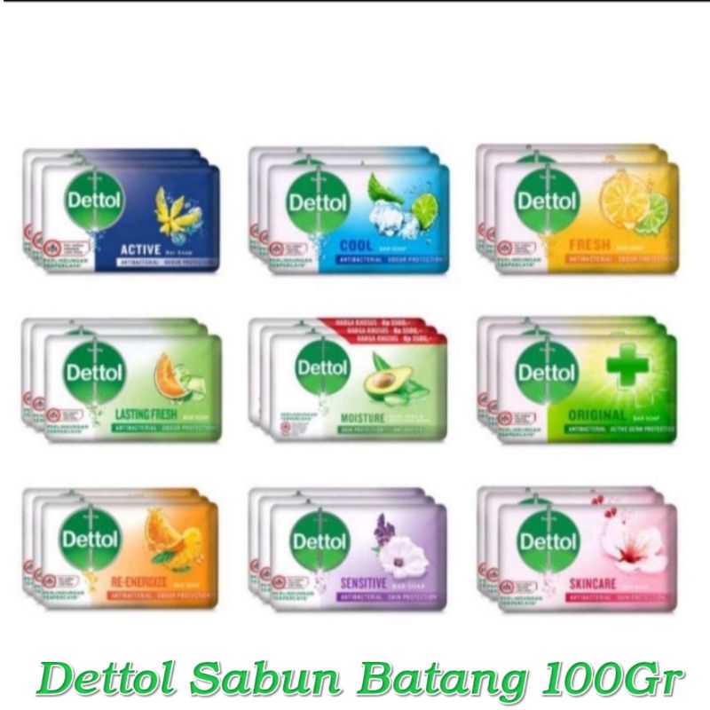 DETTOL SABUN BATANG ANTI BACTERI 100GR