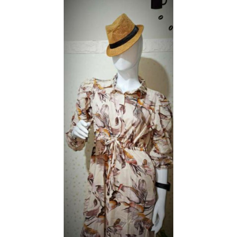 EXTU Baloon Sleeve Gamis/Outer, 2 in 1 Lengan Balon