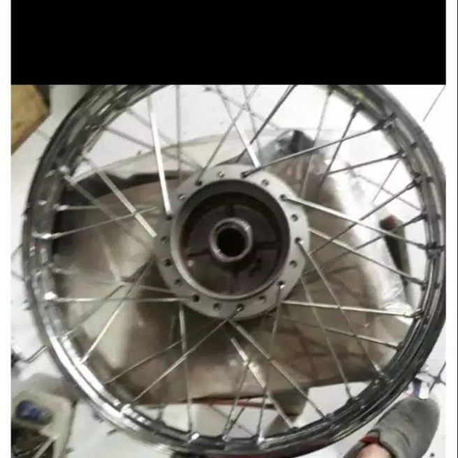 pelek belakang jari jari buat motor honda supra fit new 125 kharisma
