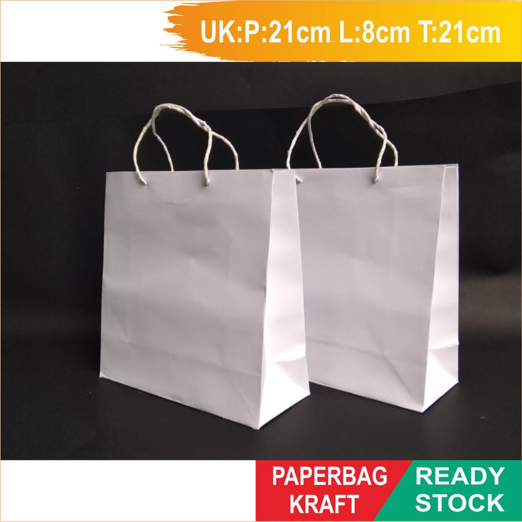 

Tas Kertas Polos ,Paperbag Polos Ukuran P21 L8 T21cm ISI 10 PCS Ready Stock