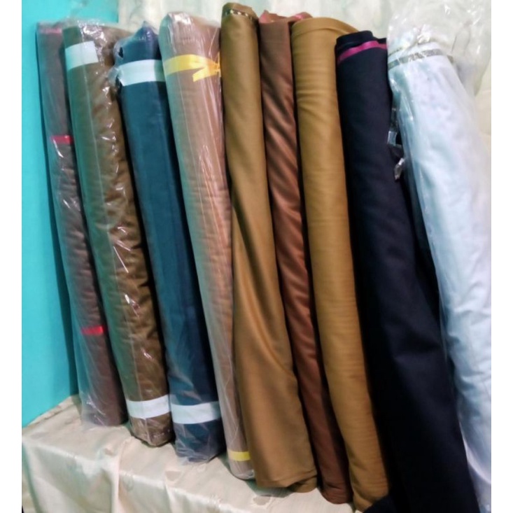 rtf kain katun wool biru gelap bahan celana dan setelan kain meteran