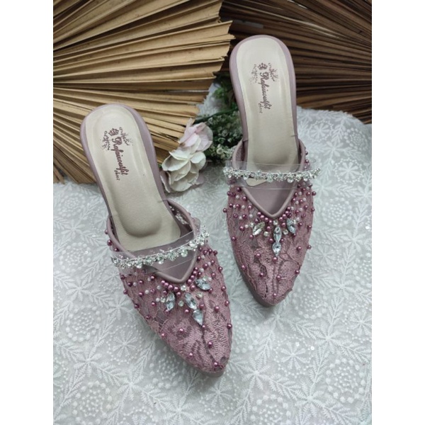 rafaizoutfit diamond sepatu wanita heels cantik warna Mauve 10cm