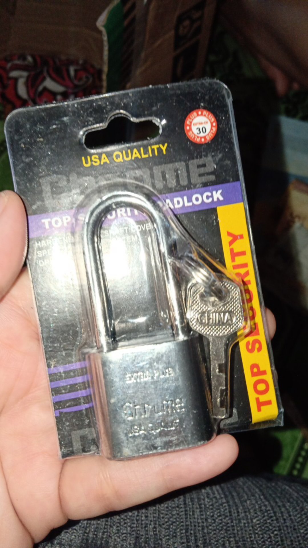 Gembok Putih Panjang 50mm 3 Key