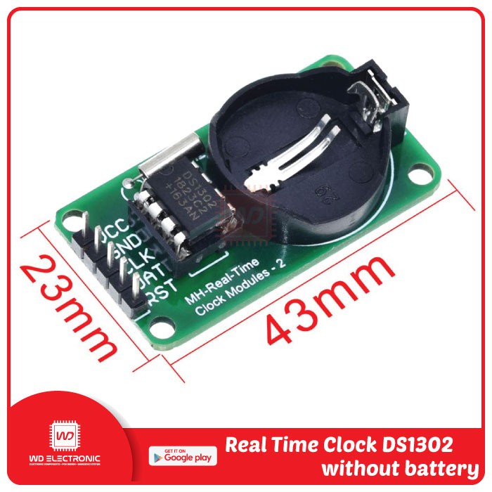 DS1302 RTC DS13202 REAL TIME CLOCK DS1302 MODULE DS1302 TANPA BATERAI